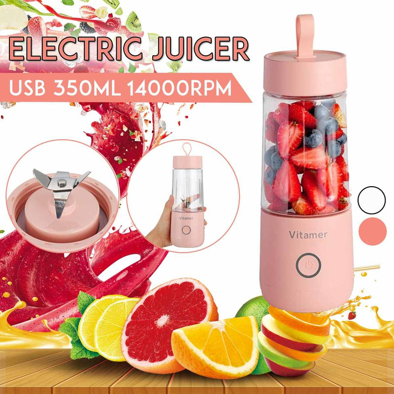 350ml Portable USB Blender Bottle – Rechargeable Smoothie & Juice Maker