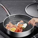 Stainless Steel Honeycomb Frying Pan – Nonstick Cooking Skillet