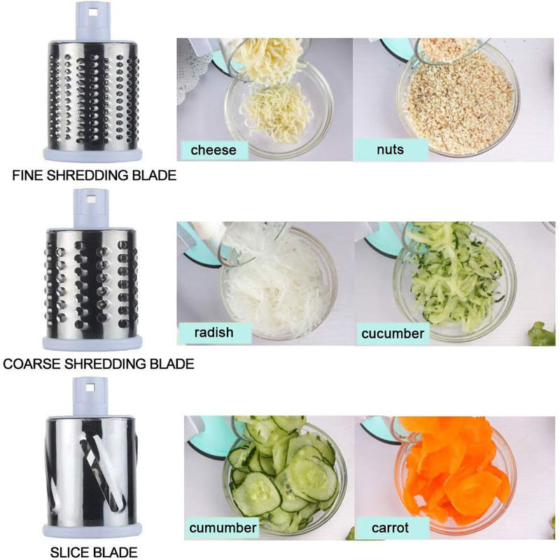 Manual Mandoline Slicer – Round Multifunctional Vegetable & Cheese Cutter