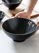 Large Ceramic Ramen & Soup Bowl (Binaural Design)