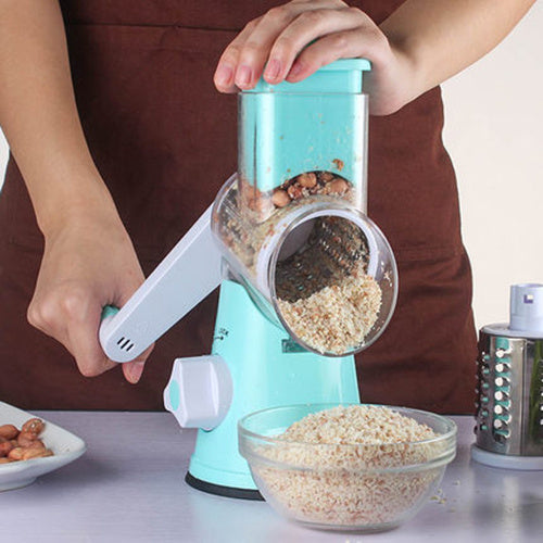 Manual Mandoline Slicer – Round Multifunctional Vegetable & Cheese Cutter