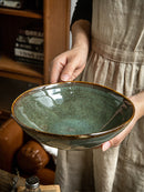 Peacock Green Kiln Ceramic Bowl Set (4pcs, 30oz)