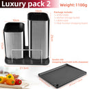 Drainable Knife & Cutting Board Holder – Kitchen Organizer Rack