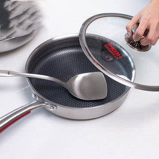 Stainless Steel Honeycomb Frying Pan – Nonstick Cooking Skillet