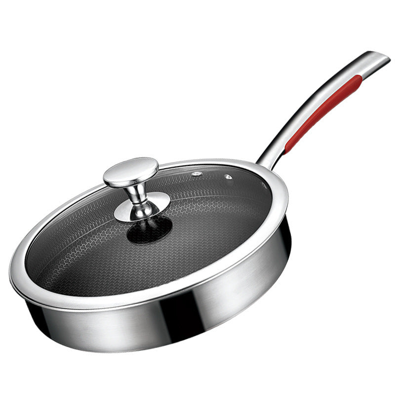 Stainless Steel Honeycomb Frying Pan – Nonstick Cooking Skillet