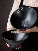 Large Ceramic Ramen & Soup Bowl (Binaural Design)
