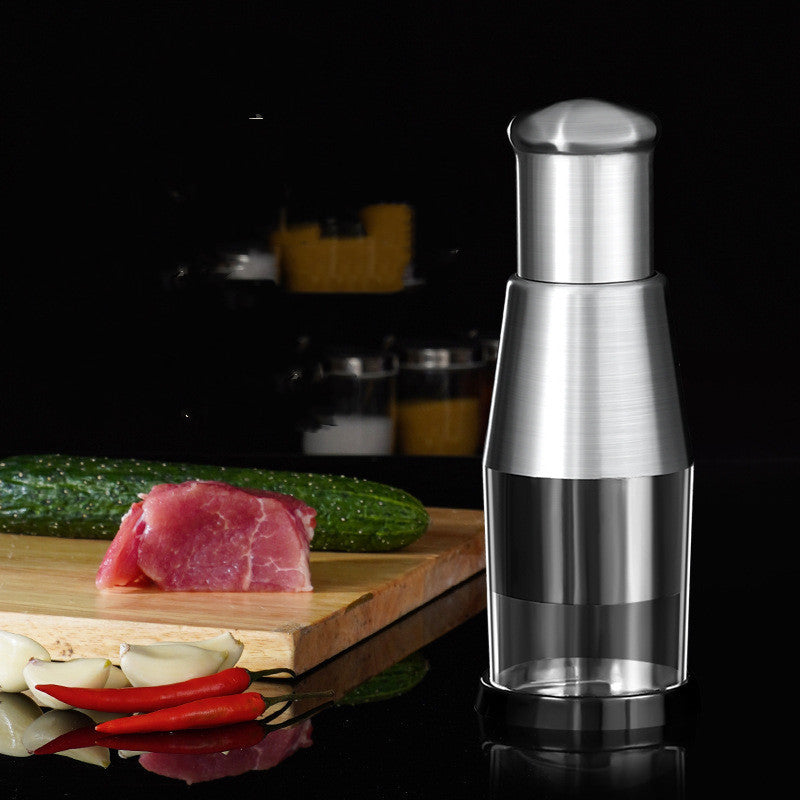 Manual Garlic & Onion Chopper – Multi-Blade Vegetable Crusher